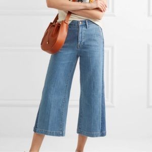 Madewell two tone wide leg crop high rise jeans size 27